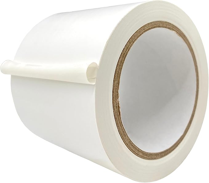 MAT Vinyl Marking Tape White - 4 inch x 36 yds. for Safety Floor Marking (School Gym, Restaurants, Warehouse), Dance Floor Splicing, Pinstriping Cars & Boats
