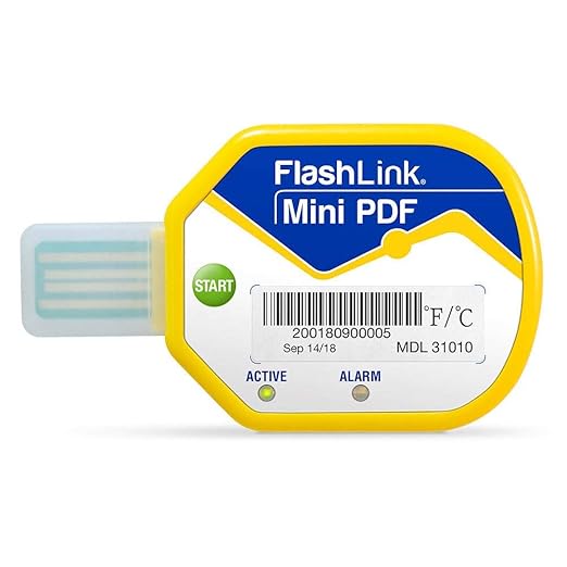 Deltatrak (10 Pack) 85 Days USB Temperature Data Logger Recorder in-Transit Trip Single Use Cold Chain PDF Logger