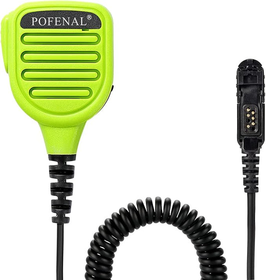 Waterproof Motorola Radio Speaker Mic for XPR3500e/XPR3300e - Remote Shoulder Microphone with 3.5mm Jack & Noise-Canceling, DMR Radio Accessories(Green)
