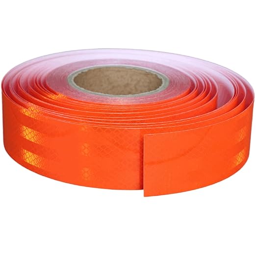 Non Fading Reflective Tape Orange Outdoor Waterproof 2 inch Wide, High Visibility Safety Warning Reflector Sticker Strips (168 feet)