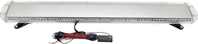 CFLMYYXGS 63" 120 LED Amber Emergency Warning Light Bar 12V-24V Strobe Flashing Beacon Light for Recovery Rescue Wreckers Tow Trucks Emergency Vehicles Snowplows Cranes Construction Vehicles Use