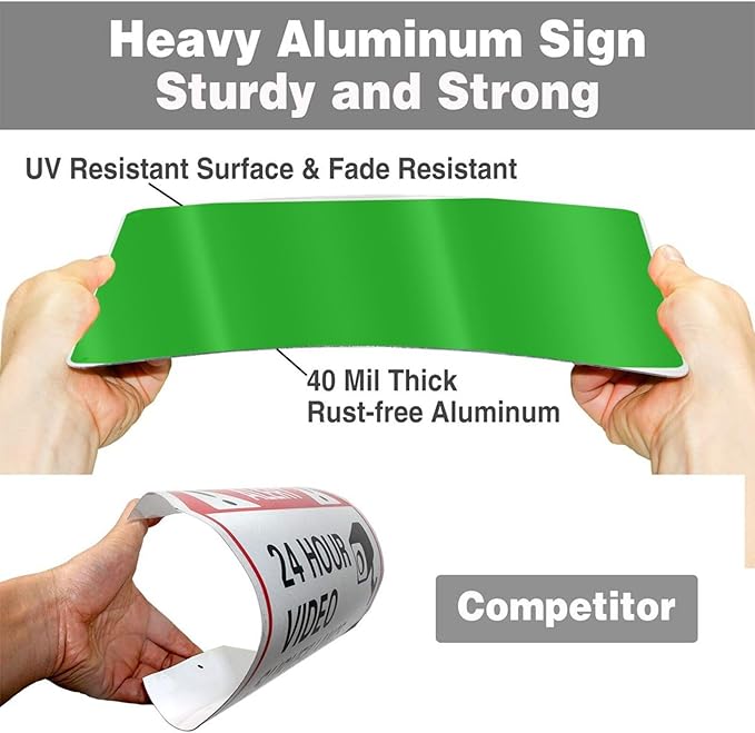 Personalized Aluminum Weatherproof Metal Signs - Custom Text & Picture, Multiple Sizes, Hazard, Garden, Custom Door Signs