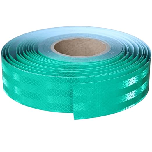 Non Fading Green Reflective Tape Outdoor Waterproof 2 inch Wide, High Visibility Warning Industrial Marking Tape, Safety Stickers (168 feet)