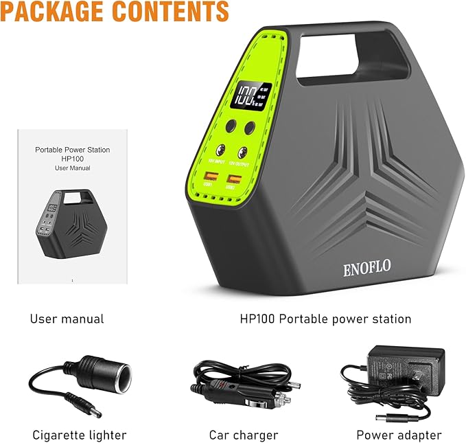 Portable Power Station 97Wh Portable Generator 26400mAh Power Bank with AC Outlet 110V Battery Charger for Home Use Emergency