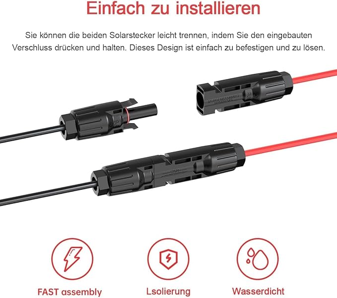 12AWG 10FT XT60 Solar Cable 2 10 25 35 50 75 100FT XT60 Extension Cable Solar Panel Connector to XT60 Connector for Portable Power Station (10FT)