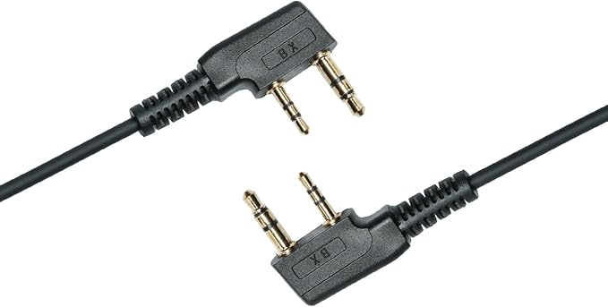 G Shape Headset with PTT Mic Compatible for Baofeng UV-5R BF-888S BF-F8HP Kenwood TK-3140 TK-2202 TK-3400 TK-3402 TK-3107 Two Way Radio 10Pack