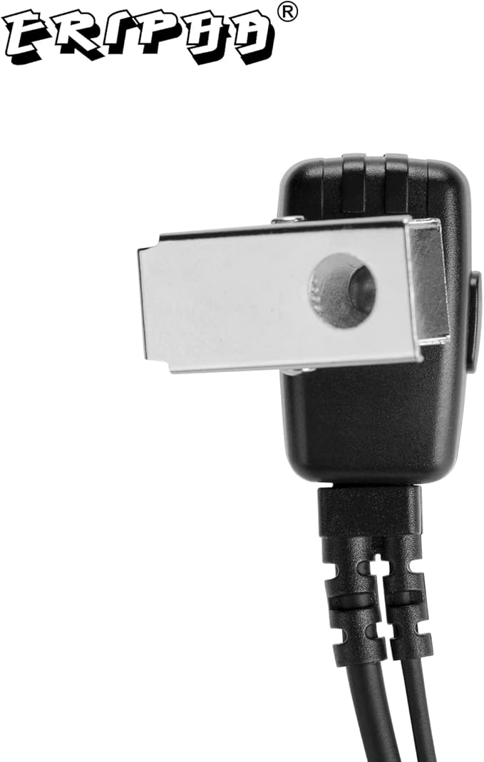1-Pin Earpiece Compatible with Cobra CX112 CXT195 Radio Walkie Talkie, 2.5mm Headset G Shape with PTT Mic