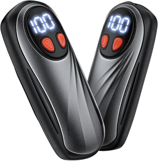 Hand Warmers Rechargeable 2 Pack, 6000mAh Electric Hand Warmers, 5-Level Heating with Battery Display, Reusable Portable Pocket Heater, Gifts for Christmas, Outdoor, Golf, Travel, Hunting, Camping