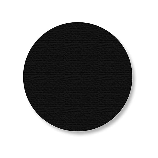 Mighty Line 2.7" Solid Dot Shaped Floor Marking Tape for Safety, Caution, Warning, Heavy-Duty, Peel and Stick, Adhesive Circle Spots, Industrial Quality, Black, Pack of 100