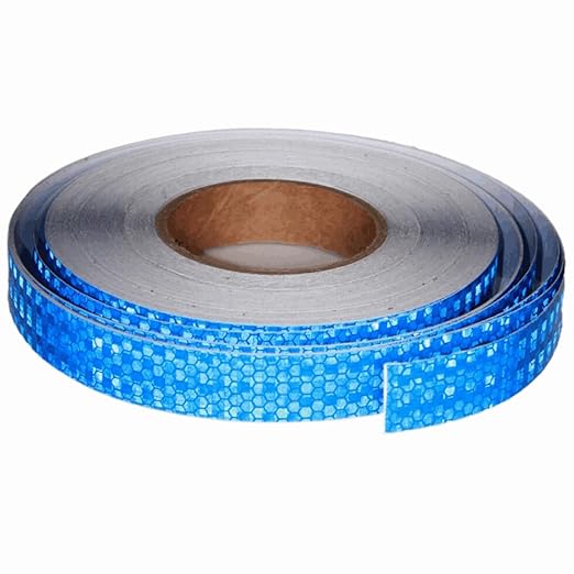 Blue Reflective Tape 1 inch Wide, Outdoor Waterproof High Visibility Warning Industrial Marking Tape, Safety Stickers (168 feet)