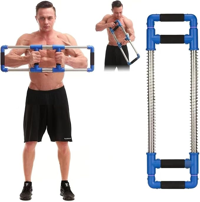 GoFitness Push Down Bar Machine - Chest Expander at Home Workout Equipment for Chest, Arm, Shoulder, Abs and Back - Portable Upper Body Trainer for Home, Travel or Outdoors