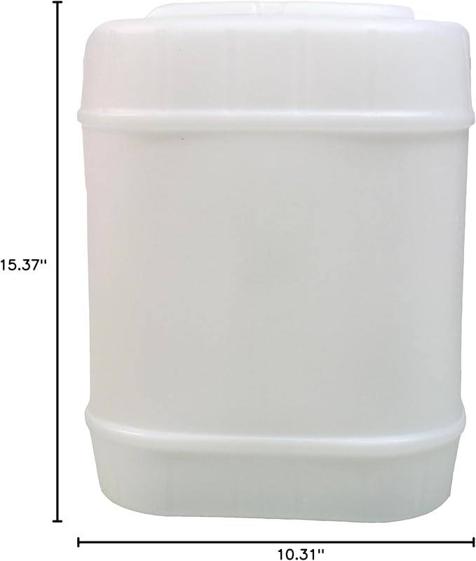 Air Sea Containers | 19L / 5Gallon White Jerrican | White Jerrican Jug | Food Grade Quality | BPA Free | Perfect Container to Ship Chemicals & Liquids | Easy Stacking HDPE Containers