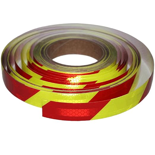 Non Fading Reflective Tape Outdoor Waterproof 1 inch Wide for Truck, High Visibility Warning Safety Industrial Marking Tape (168 feet)