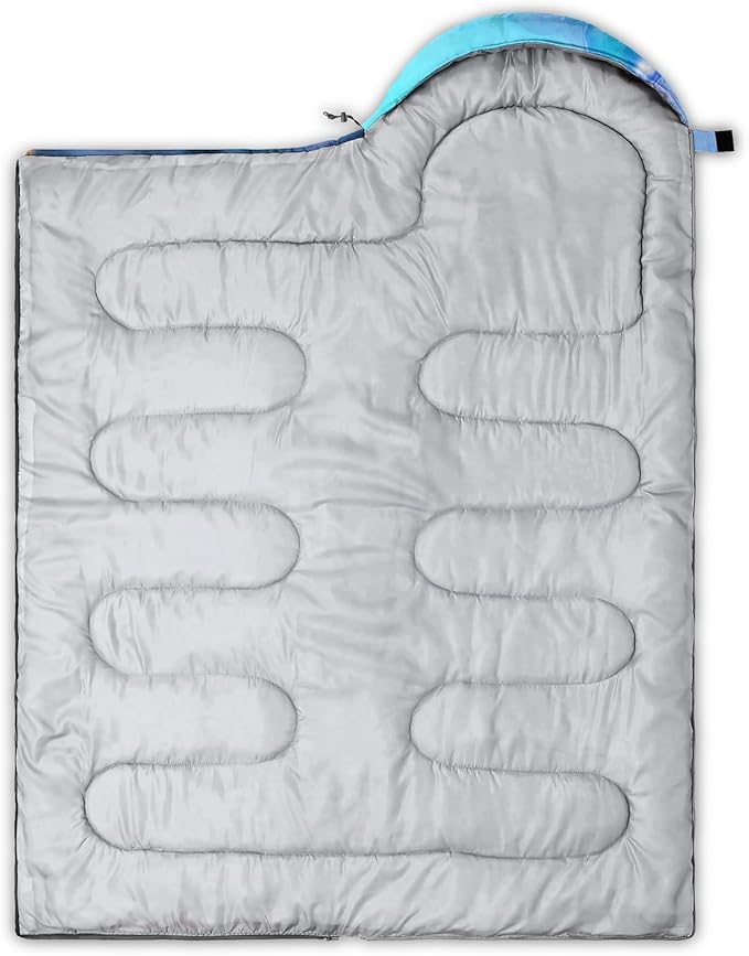 QOOMO Camping Sleeping Bags,3 Season Warm & Cool Weather,Lightweight,Waterproof Sleeping Bags for Adults & Kids,Traveling,and Outdoors,Camping Gear Equipment