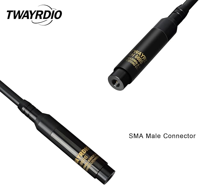 TWAYRDIO Dual Band VHF UHF Ham Radio Telescopic Antenna SMA Male 42 inch Retractable Replacement Long Antenna for Walkie Talkie Yaesu Vertex VX-3R VX-132 WOUNXUN KG-UV8D TYT Radios