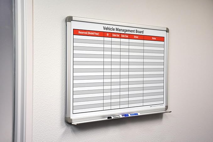 Vehicle Management Board Whiteboard 60" x 40"