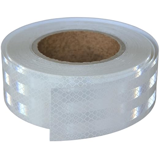 Non Fading White Reflective Tape Outdoor Waterproof 2 inch, High Visibility Warning Industrial Marking Tape,Safety Stickers (68 feet)