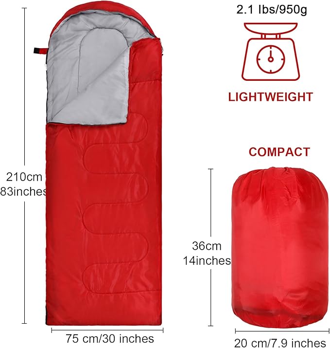Macarrie 10 Pcs Bulk Sleeping Bags for Homeless Donation Shelter Adults 0 Degree Waterproof Sleeping Bags with Compression Sack for Cold Weather Emergency Hiking Camping Warm
