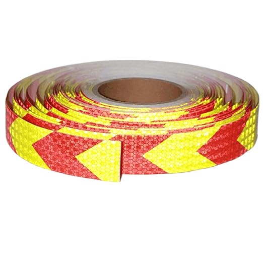 Industrial Reflective Tape 1 inch Wide for Trailer, Outdoor Waterproof High Visibility Safety Warning Adhesive Strips (166 feet)