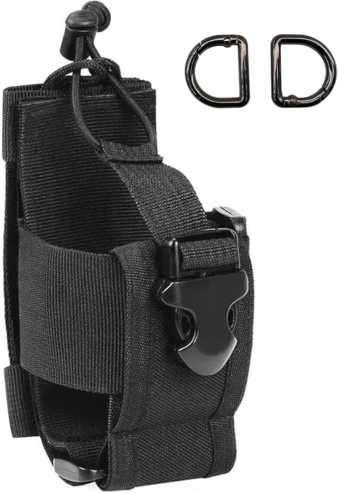 Tactical MOLLE Radio Pouch Holster - Universal Fit for Duty Belt & Vest, Adjustable for Most Walkie Talkies