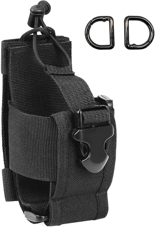 Tactical MOLLE Radio Pouch Holster - Universal Fit for Duty Belt & Vest, Adjustable for Most Walkie Talkies