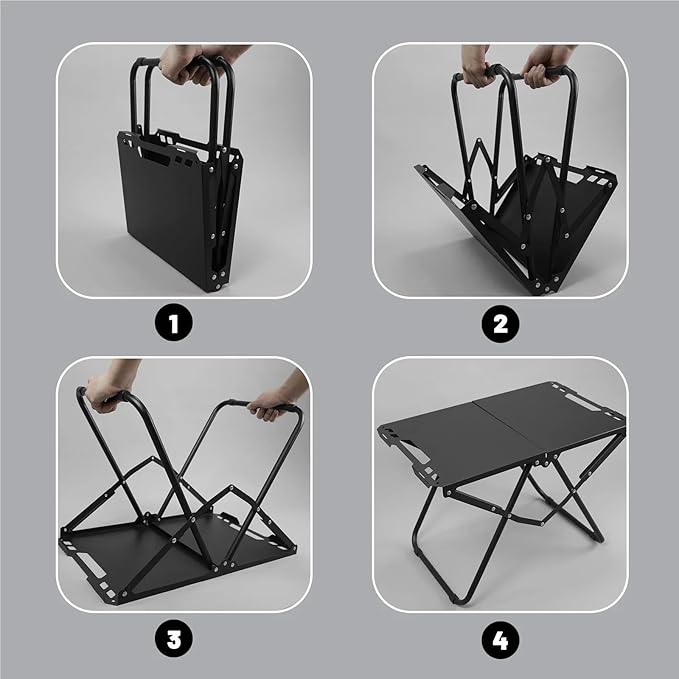 Portable Folding Camping Table – Multifunctional Hangable Edge Design for Beach, Picnic, Hiking & BBQ