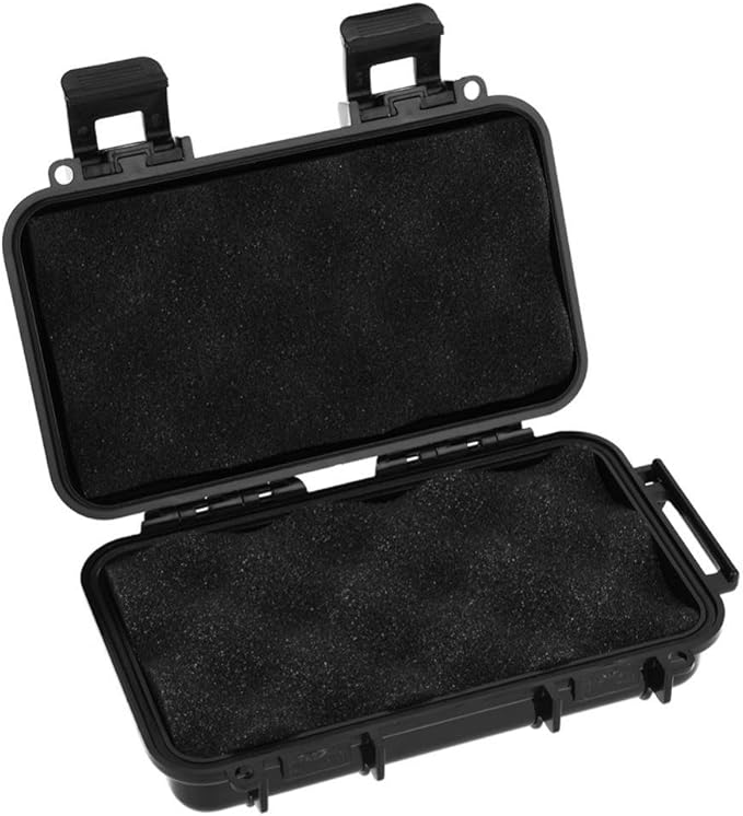 Waterproof Sealed Box,Heavy Duty Waterproof Shockproof Storage Box Outdoor Shock and Pressure Resistant Waterproof Sealed Box Airtight Emergency Dry Box Trip, Camping etc. (6.7*4.3*1.9)