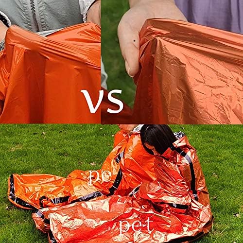 Emergency Sleeping Bag 2 Person Survival Sleeping Bags Thermal Bivy Sack Emergency Blanket for Camping Hiking