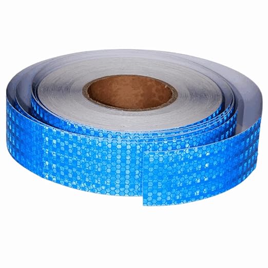 Industrial Reflective Tape Blue 2 inch Wide, Outdoor Waterproof High Visibility Safety Warning Reflector Sticker Strips (168 feet)