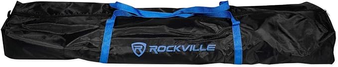 Rockville RVSS2-XLR Adjustable Tripod Speaker/Light Stands (2), 132 lbs Capacity, Includes (2) 20-Foot XLR Cables, Travel Bag, Steel Build, for DJs and Live Setups