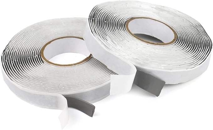 BOMEI PACK 2 Pack Butyl Seal Tape, 1/8inch x 1inch & 3/4inch x 30feet, Putty, Leak Proof Putty Tape for RV Repair, Window, Boat Sealing, Glass and EDPM Rubber Roof Patching