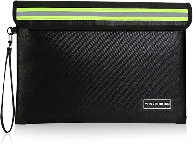 5200°F Fireproof Document Bag with Zipper (11"x7.9"), 8 Layers Fire Insulation, Fire & Water Resistant Storage Organizer Pouch for Cash, Important Papers and Valuables (Small)