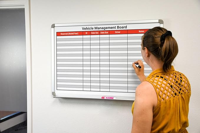 Vehicle Management Board Whiteboard 60" x 40"