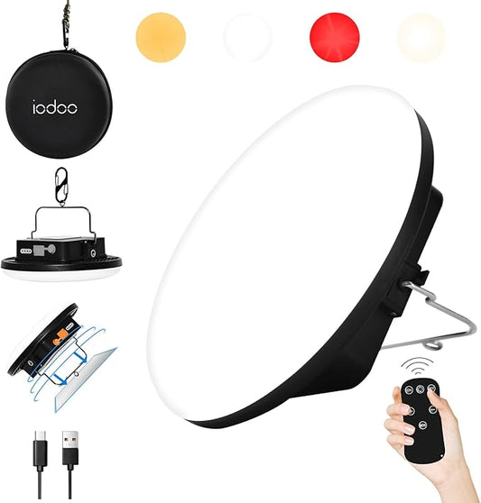 16500mAh 60W Rechargeable Camping Light with Remote 3000LM 2700/4000/6500K LED Camping Lantern Portable IP65 Waterproof Tent Lights Power Failur
