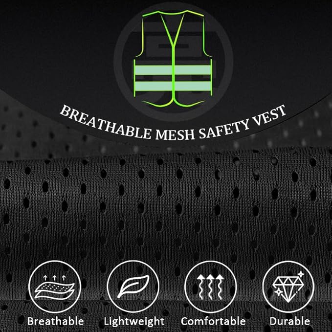 BeautyWill 10 Pack Custom Logo Safety Vest ANSI Class 2 High Visibility Reflective Vest Personalized Construction Vest Bulk