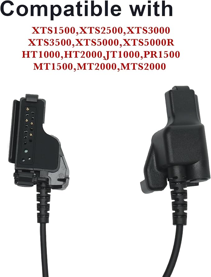 2 Wire Covert Acoustic Tube Surveillance Kit Headset Earpiece for Motorola XTS2500 XTS5000 XTS1500 XTS3000 HT1000 HT2000 MTS2000 Two Way Radio Walkie Talkie,4Pack