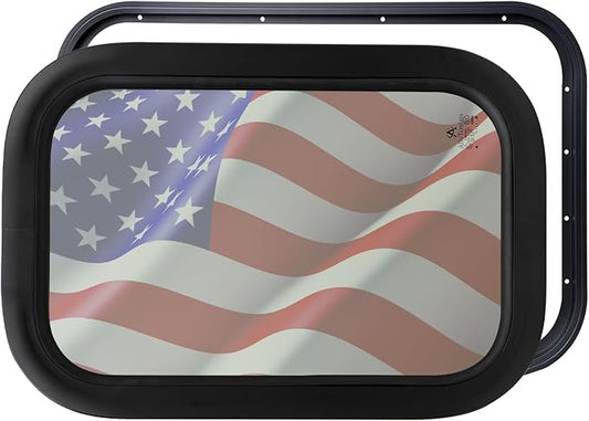 12"x18" Fixed RV Window | DOT & E-Mark Certified Tempered Glass, Aluminum Frame, 1.56" Thickness | Versatile Install, All-Weather, Energy-Efficient, Complete Kit