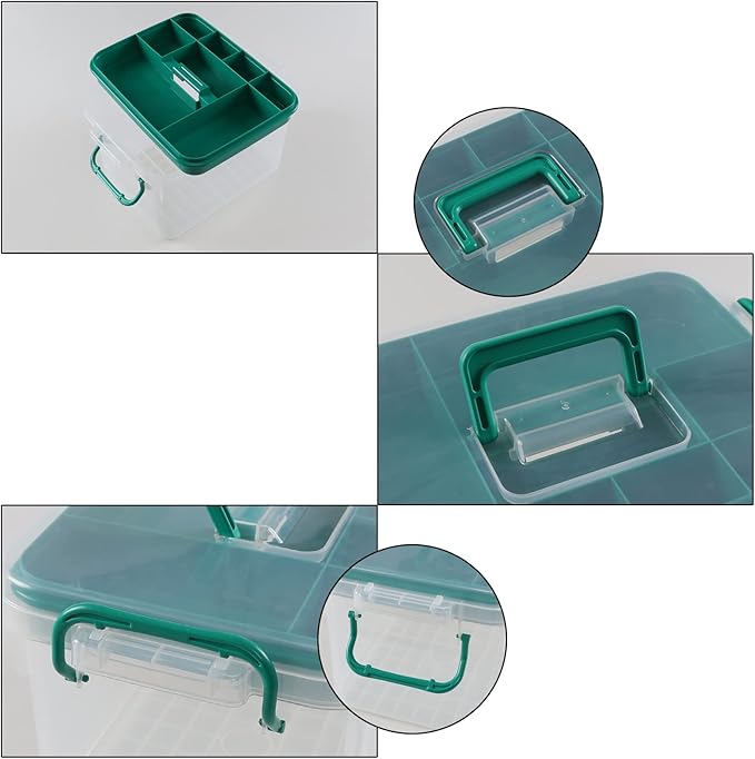 Clear Plastic Storage Box Organizer/Medicine Box, Family Emergency Kit Storage Box