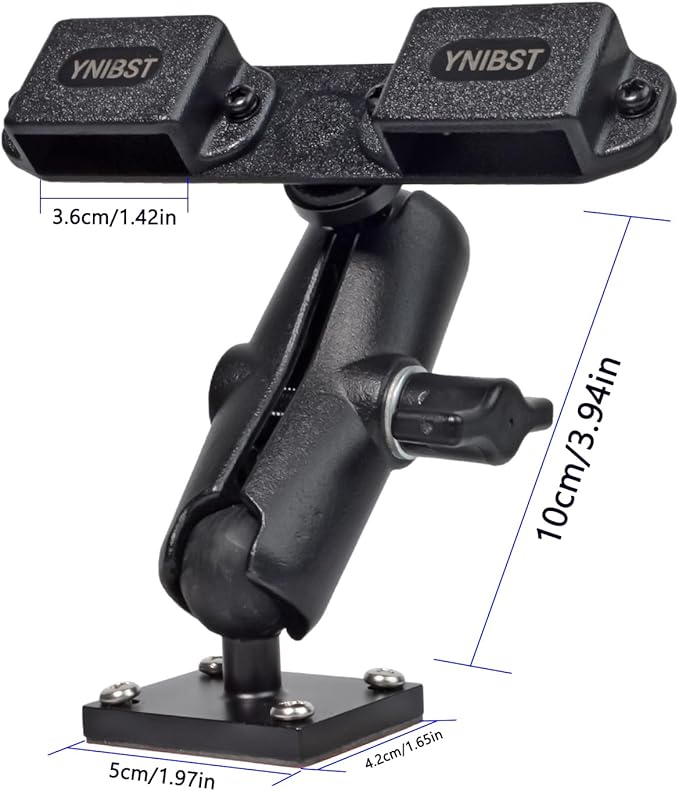 Universal Ham Radio Holder,Drill Base Mount W/Self-Tapping Screws&Adhesive Bottom,for Motorola Talkabout Cobra BaoFeng Kenwood Portable Walkie Talkie