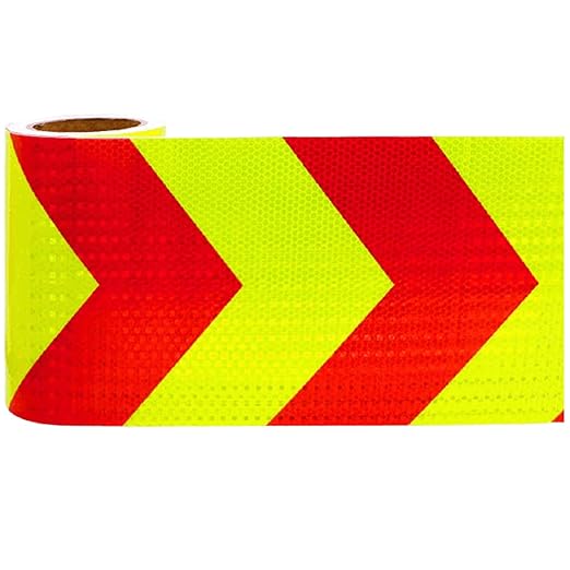 Reflective Tape 16 Inch for Truck, Outdoor Waterproof Safety Caution Reflector Strips, Hazard Warning Adhesive Stickers (68 feet)