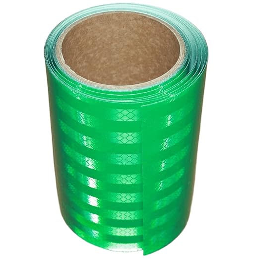 Non Fading Reflective Tape Green 6 inch Wide, Outdoor Waterproof High Visibility Safety Warning Reflector Sticker Strips (11 feet)