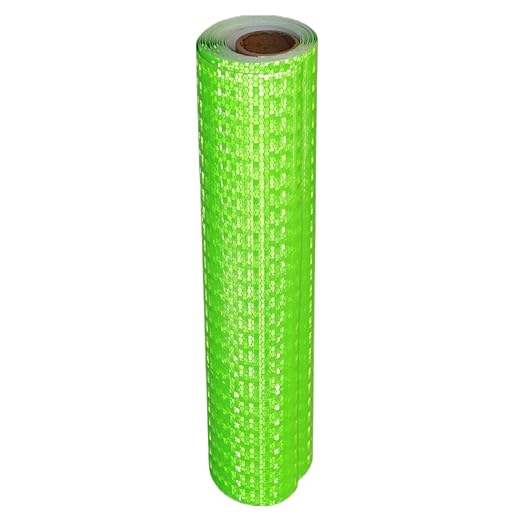 Green Reflective Tape Outdoor Waterproof 12 inch, High Visibility Warning Industrial Marking Tape, Safety Stickers (11 feet)