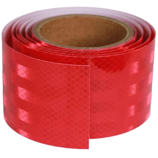 Red Reflective Tape 3 inch Wide for Bikes, Outdoor Waterproof High Visibility Safety Warning Reflector Sticker Strips (11 feet)