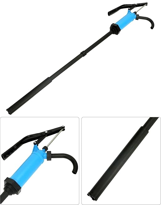 QWORK Hand Pump, Siphon Pump, 2 Pack, Fluid Transfer Pump, 55 Gallon Drum Pump, 5 Gallon Pump Dispenser, Fit Most 15, 30 & 55 Gal Drum Barrels