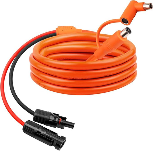 6FT Solar Panel Connectors to DC 8mm Adapter Cable, 12AWG+14AWG Solar Cable Cord with DC8020/7909,Compatible with Jackery, Anker,GZ Yeti,BLUETT Portable Power Statio,Solar Generator