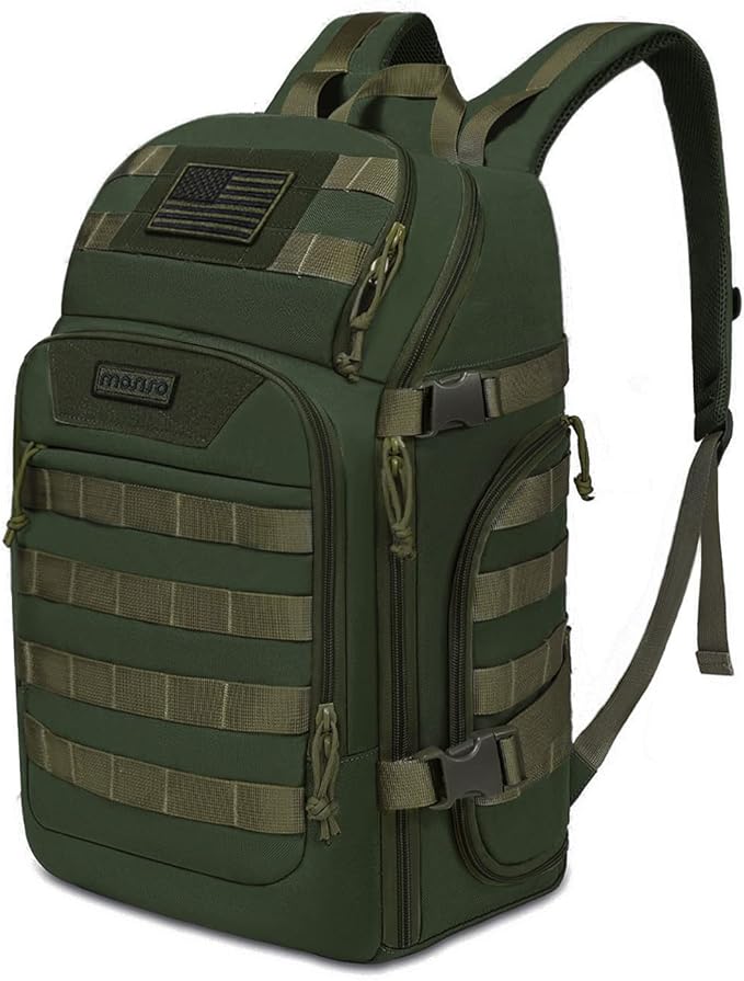 MOSISO 30L Military Tactical Backpack for Men, Army Backpack Military Daypack 3 Day Assault Pack Hiking Rucksack Bug Out Bag, Army Green