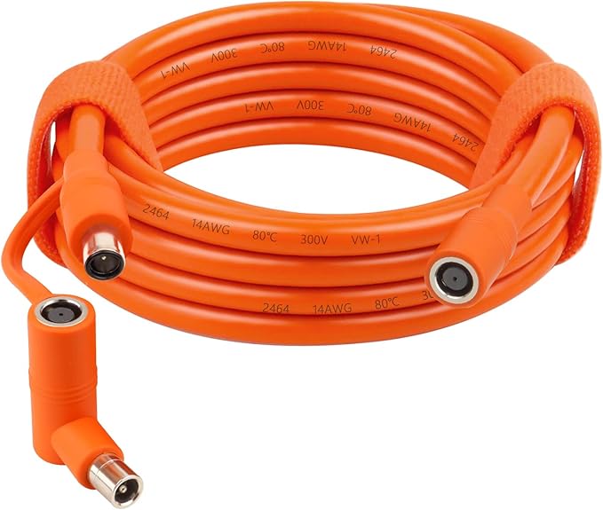 14AWG DC 8mm Extension Cable for Solar Panel 10FT,DC7909 Solar Panel Cable Female to Male with DC8020 Male Adapter Compatible with Aker,GZ Yeti,BLUETT,Jackery Portable Power Station - 10 Foot