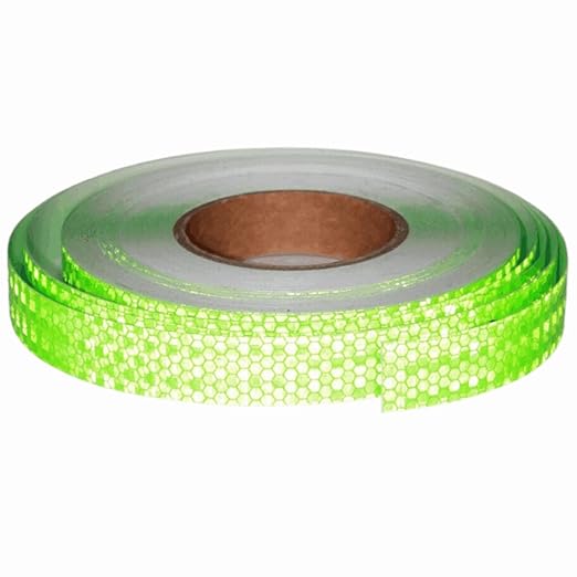 Green Reflective Tape Outdoor Waterproof 1 inch Wide, High Visibility Warning Industrial Marking Tape, Safety Stickers (168 feet)