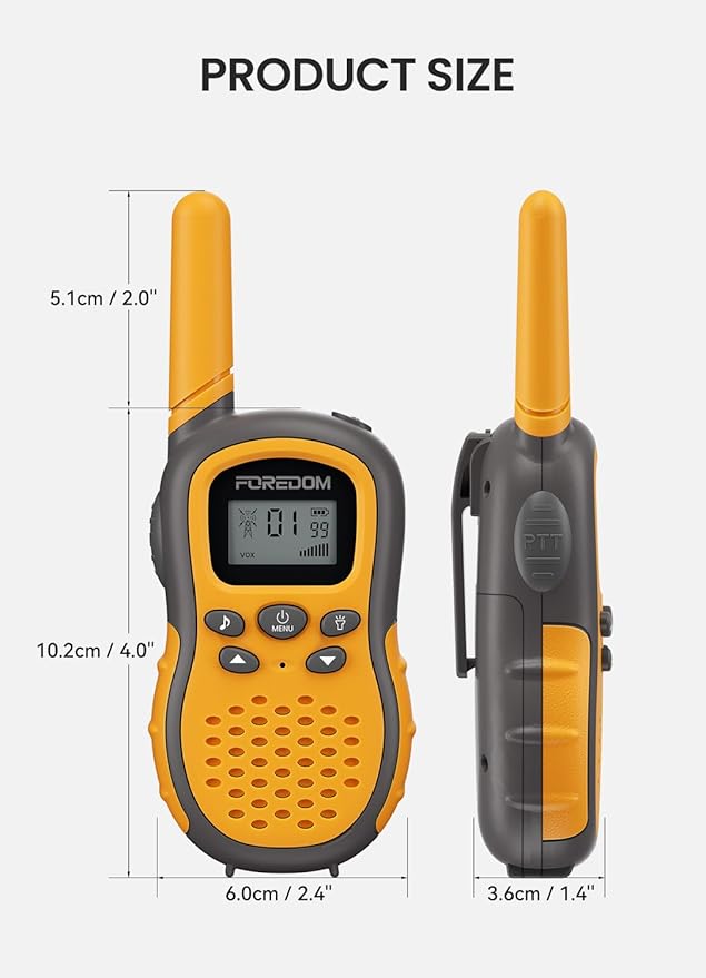 FOREDOM Walkie Talkies for Kids Walkie Talkies Long Range for Boy & Girl Age 3 to 12 Year Old Birthday Toys with Flashlight, Lanyards - 3 Pack