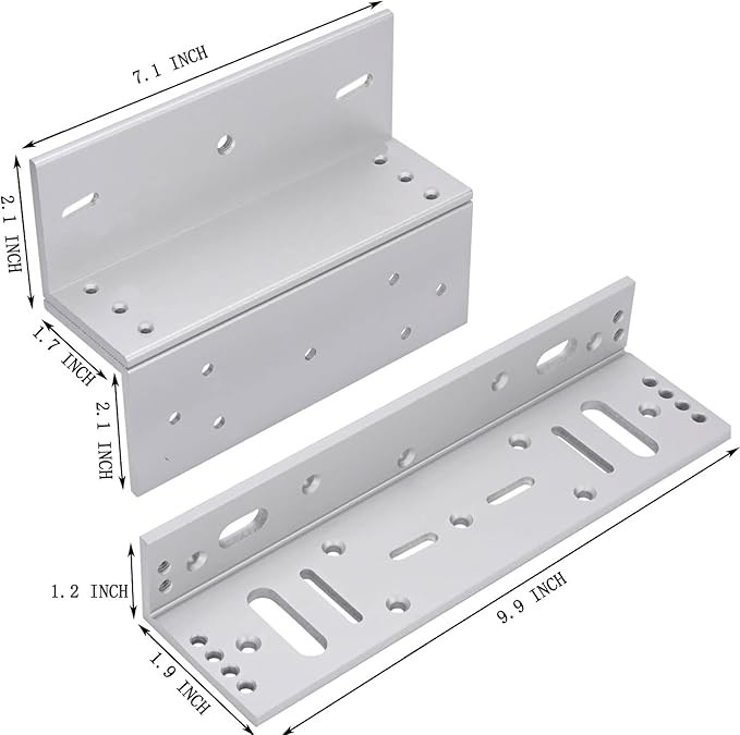 Mag Lock 280KG / 600 LBS of Magnetic Holdings Force Electromagnetic Commercial Lock 12V, LED Indicator When Closed NO/NC Options,Access Control System with L&Z Brackets